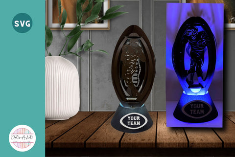 Football Paper Lantern and Stand 3D SVG SVG Dots-A-Lot 