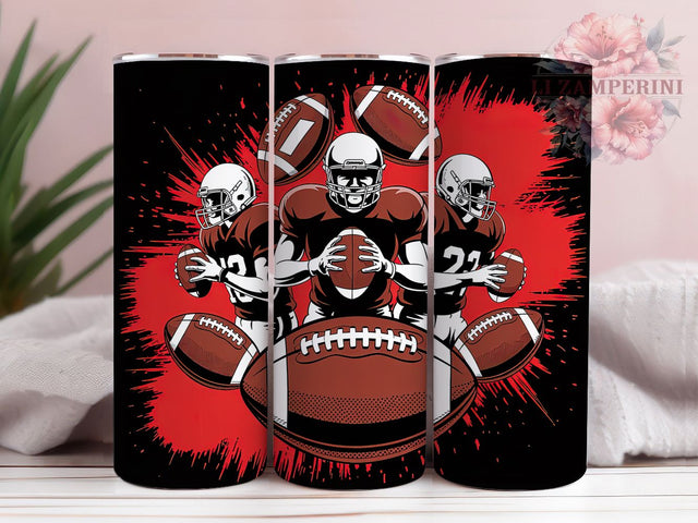 Football Player Athlete Tumbler Wrap, Game Day Tumbler, Sports Tumbler For Men, 20oz Skinny Tumbler, Athlete Tumbler Design, Gift For Football Player, Football Sublimation Sublimation Li Zamperini 