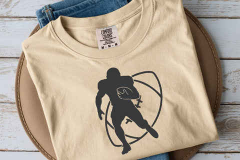 Football Player Ball Contour Vector Files for Cricut, Silhouette SVG DesignDestine 