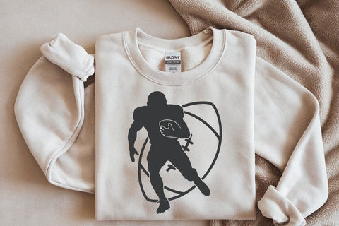 Football Player Ball Contour Vector Files for Cricut, Silhouette SVG DesignDestine 