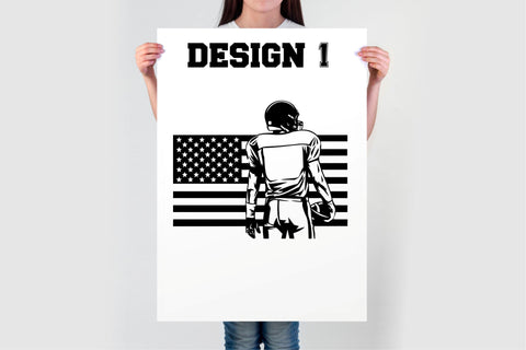 Football Player SVG, American Flag with Player, Personalized Name, Football Shirt, Football Season, School Varsity Font Included, PNG, DXF SVG TonisArtStudio 