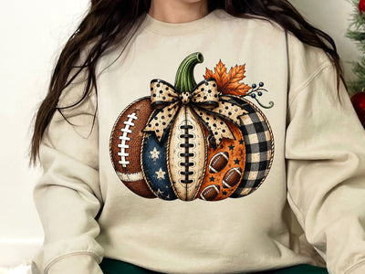 Football Pumpkin Bow Fall Clipart PNG SVG artprintfile 