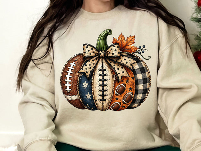 Football Pumpkin Bow Fall Clipart PNG SVG artprintfile 