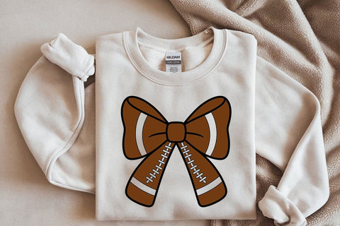 Football Ribbon Bow Svg, Football Coquette Svg, Football Hair Ribbon Png SVG DesignDestine 