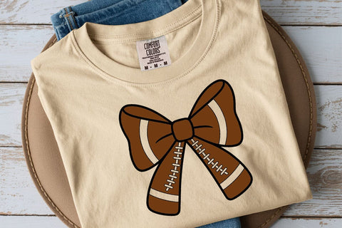 Football Ribbon Bow Svg, Football Coquette Svg, Football Hair Ribbon Png SVG DesignDestine 