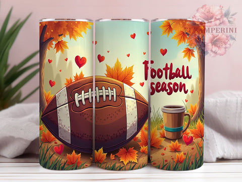 Football Season 20oz Tumbler Wrap PNG, Fall Football Tumbler PNG Sublimation Design, Straight & Tapered Tumbler Wrap, Instant Digital Download Sublimation Li Zamperini 