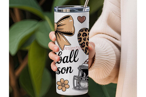 Football Season 20oz Tumbler Wrap Sublimation DesignSVG 