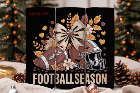 Football Season 20oz Tumbler Wrap Sublimation DesignSVG 