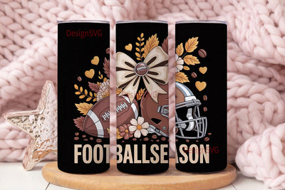 Football Season 20oz Tumbler Wrap Sublimation DesignSVG 