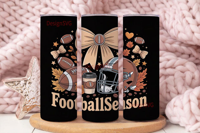 Football Season 20oz Tumbler Wrap Sublimation DesignSVG 