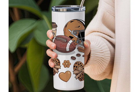 Football Season 20oz Tumbler Wrap Sublimation DesignSVG 