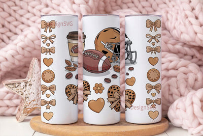 Football Season 20oz Tumbler Wrap Sublimation DesignSVG 