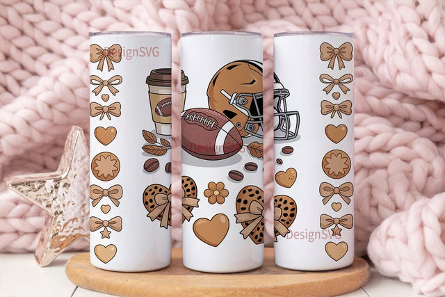 Football Season 20oz Tumbler Wrap Sublimation DesignSVG 