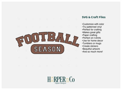 Football Season Laser SVG EPS Cut File SVG HarperNCo 