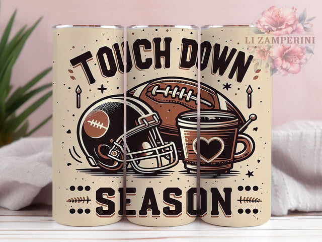 Football Season, Touchdown Art, Tumbler Wrap, Digital Download, PNG File, Sports Decor, Game Day, Autumn Vibes Sublimation Li Zamperini 