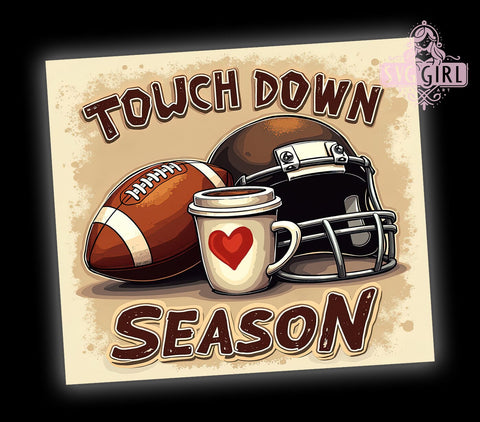 Football Season Tumbler, Touchdown Tumbler, 20oz Sublimation, Sports Fan Gift, Game Day Decor, Fall Football Drinkware, Instant Digital Download Sublimation SvggirlplusArt 