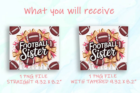 Football Sister 20oz Tumbler Wrap SVG DesignSVG 