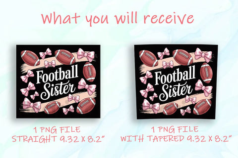 Football Sister 20oz Tumbler Wrap SVG DesignSVG 