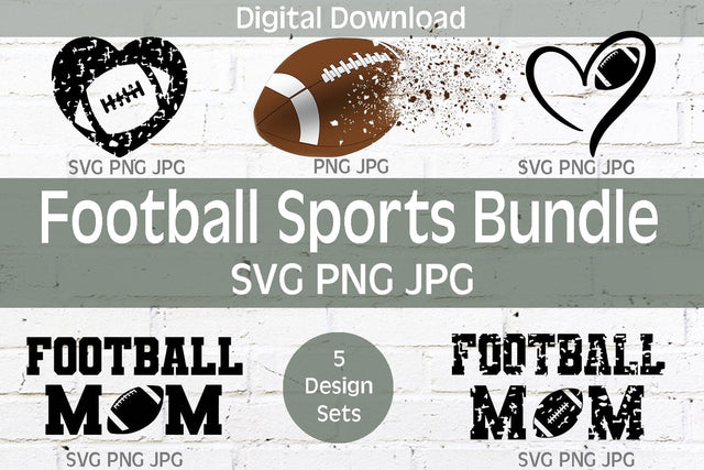 Football Sports Bundle SVG PNG JPG SVG Willow Paige Farms 