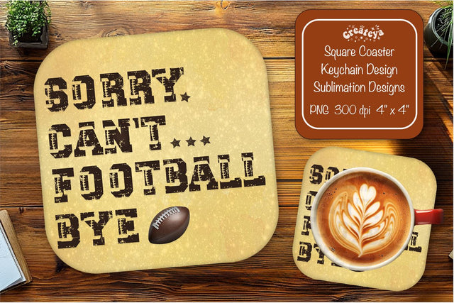 Football Square coaster png Football quote Square coaster sublimation designs Sublimation Createya Design 