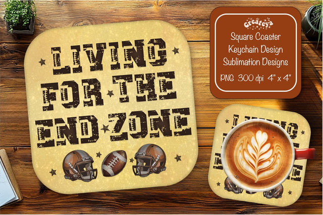 Football Square coaster png Football quote sublimation designs Sublimation Createya Design 