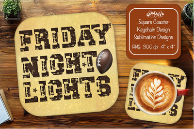 Football Square coaster png Football quote sublimation designs Sublimation Createya Design 