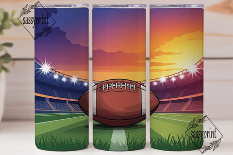 Football Stadium Sunset 20oz Tumbler Sublimation sassyprint 