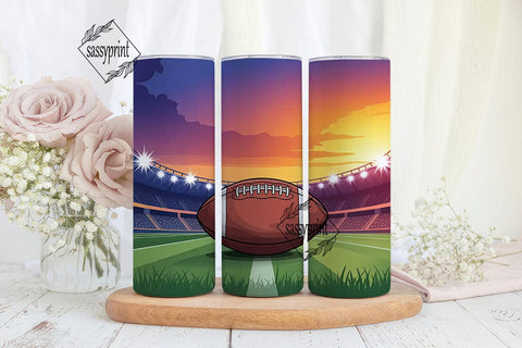 Football Stadium Sunset 20oz Tumbler Sublimation sassyprint 