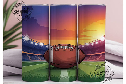 Football Stadium Sunset 20oz Tumbler Sublimation sassyprint 