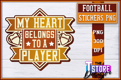 Football Sticker PNG Design | Football Mom PNG | Sports Mom PNG Sublimation The T Store Design 
