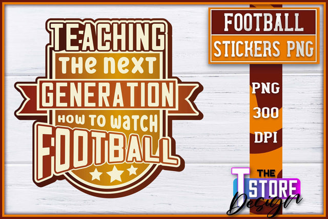 Football Sticker PNG Design | Football Mom PNG | Sports Mom PNG Sublimation The T Store Design 