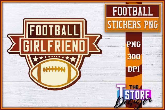 Football Sticker PNG Design | Football Mom PNG | Sports Mom PNG Sublimation The T Store Design 