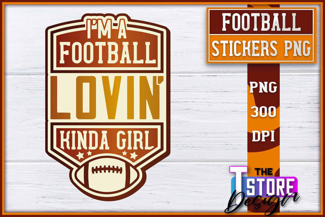 Football Sticker PNG Design | Football Mom PNG | Sports Mom PNG Sublimation The T Store Design 