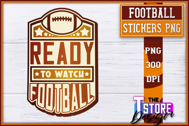 Football Sticker PNG Design | Football Mom PNG | Sports Mom PNG Sublimation The T Store Design 