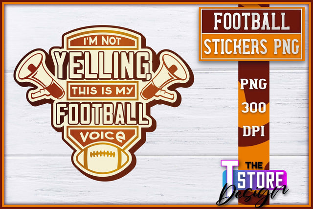 Football Sticker PNG Design | Football Mom PNG | Sports Mom PNG Sublimation The T Store Design 