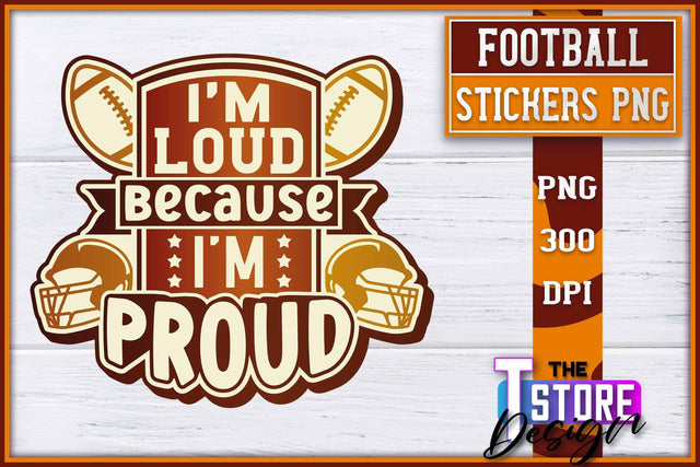 Football Sticker PNG Design | Football Mom PNG | Sports Mom PNG Sublimation The T Store Design 