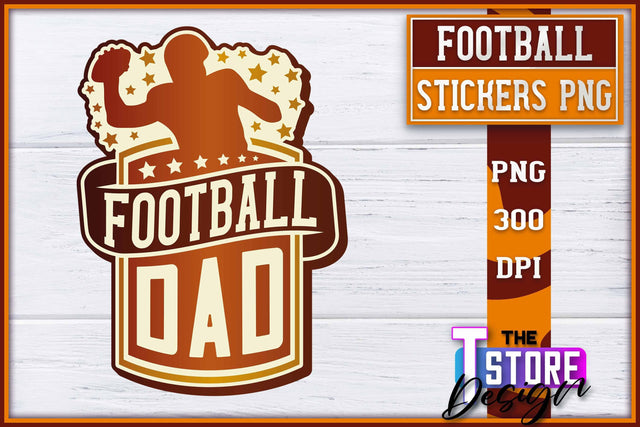 Football Sticker PNG Design | Football Mom PNG | Sports Mom PNG Sublimation The T Store Design 