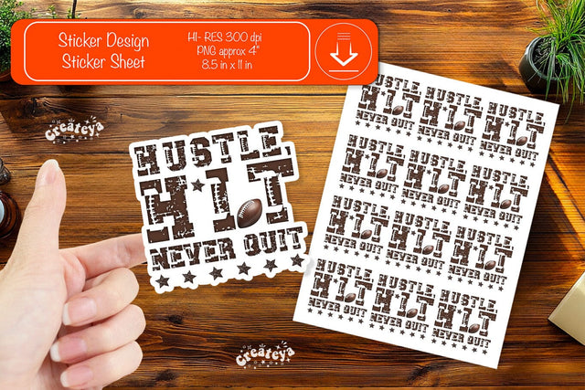 Football Stickers PNG printable stickers Print and cut stickers American football png Sublimation Createya Design 