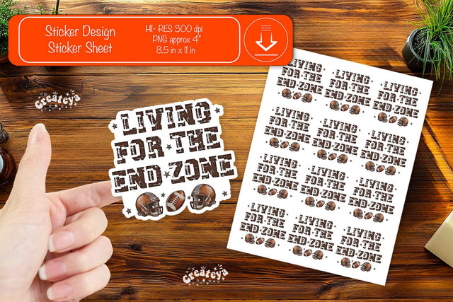 Football Stickers PNG printable stickers Print and cut stickers American football png Sublimation Createya Design 