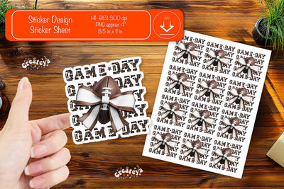 Football Stickers PNG printable stickers Print and cut stickers American football png Sublimation Createya Design 