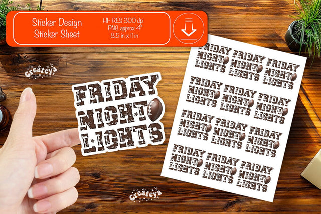 Football Stickers PNG printable stickers Print and cut stickers American football png Sublimation Createya Design 