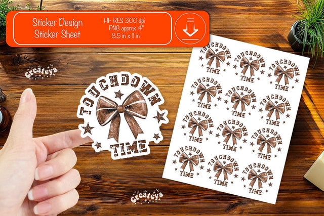 Football Stickers PNG printable stickers Print and cut stickers American football png Sublimation Createya Design 