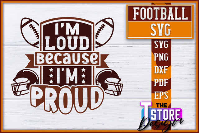 Football SVG Design | Football Designs | Dad Quotes SVG The T Store Design 