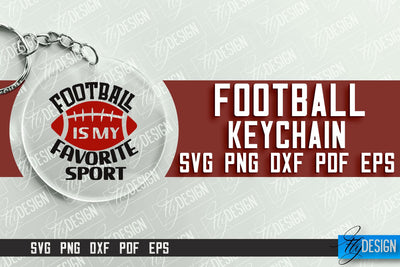 Football SVG Design | Round Keychain Designs | Dad Keychain SVG Fly Design 