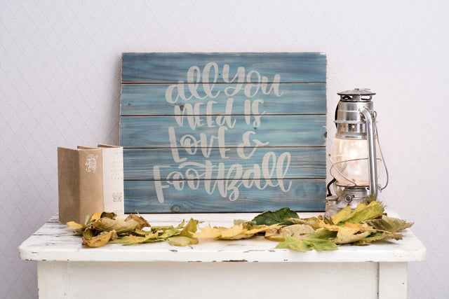 Football SVG Files | All You Need is Love and Football | Football Cut File SVG Ikonart Design Shop 