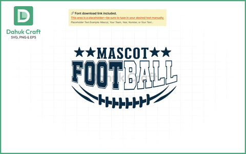 Football SVG – Mascot Team Logo SVG PNG & EPS V2 SVG dahukdesign 