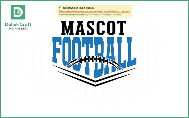 Football SVG – Mascot Team Logo SVG PNG & EPS V3 SVG dahukdesign 