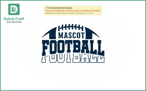 Football SVG – Mascot Team Logo SVG PNG & EPS V4 SVG dahukdesign 