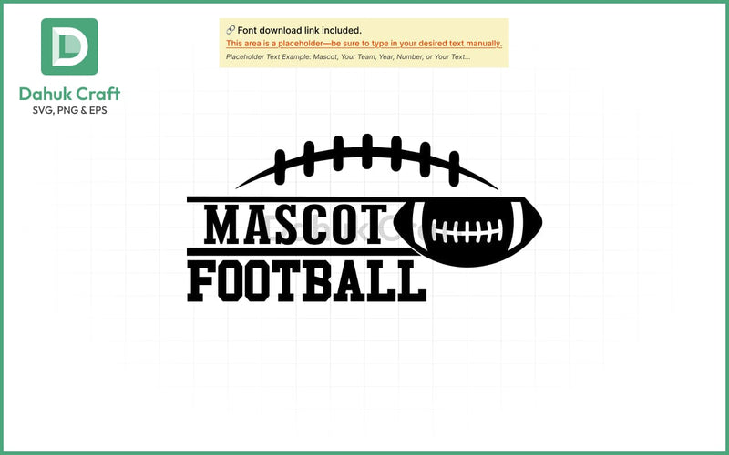Football SVG – Mascot Team Logo SVG PNG & EPS V6 SVG dahukdesign 