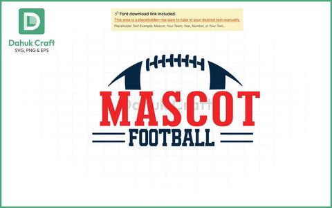 Football SVG – Mascot Team Logo SVG PNG & EPS V7 SVG dahukdesign 